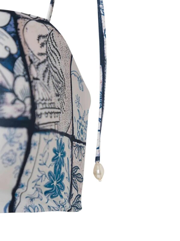 Agua By Agua Bendita Bikinitop met print - Blauw