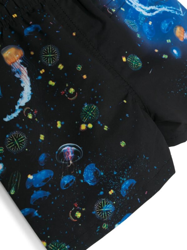 Molo Zwembroek met abstracte print - Zwart