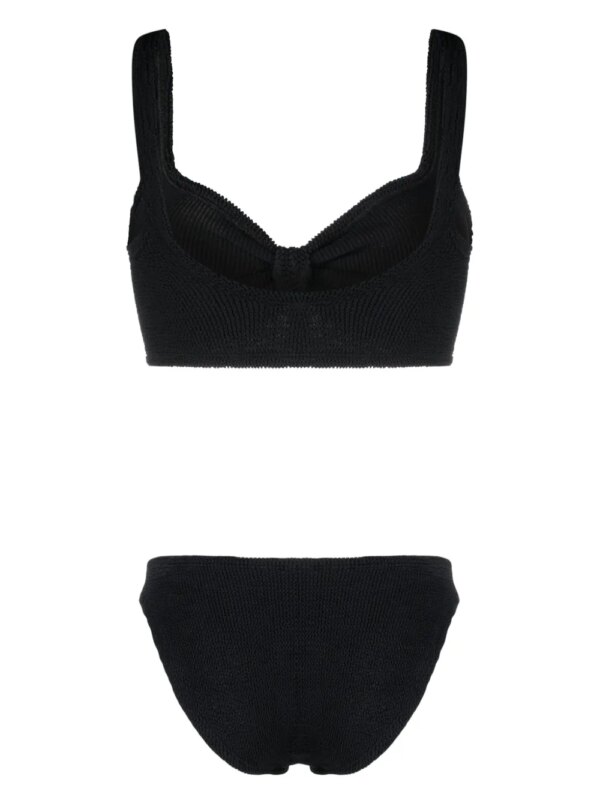 Hunza G Bonnie gekreukte bikini - Zwart