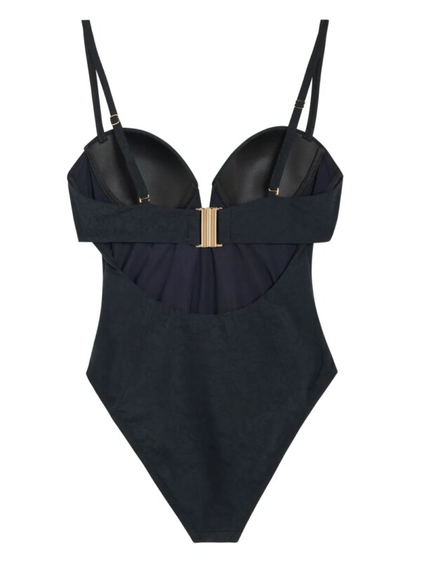 Versace Badpak met Barocco jacquard - Zwart