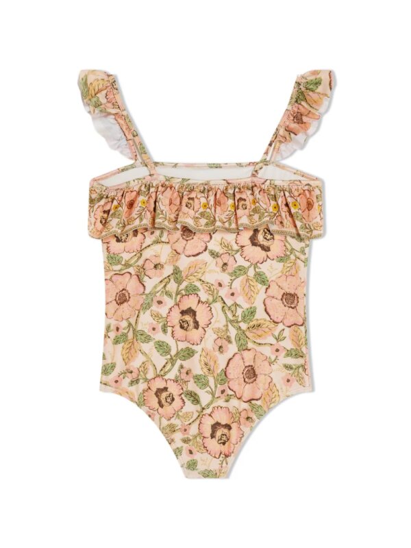 ZIMMERMANN Kids Badpak met bloemenprint - Roze