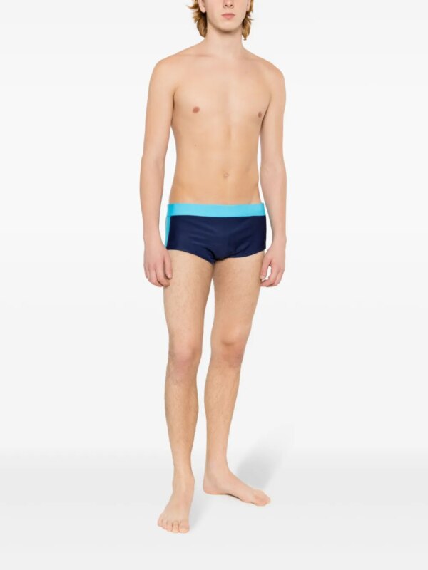 Amir Slama Zwembroek met logo-applicatie - Blauw