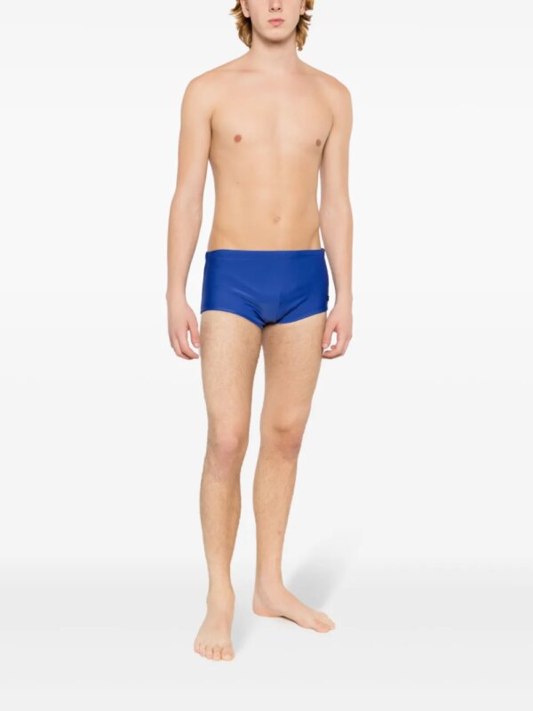 Amir Slama Zwembroek met logo-applicatie - Blauw