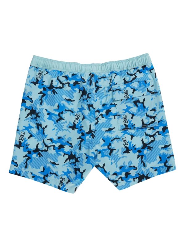 Psycho Bunny Zwembroek met Rye-print - Blauw