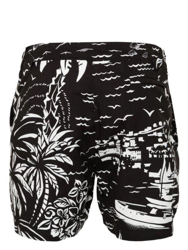 Ralph Lauren Purple Label Zwembroek met grafische print - Zwart