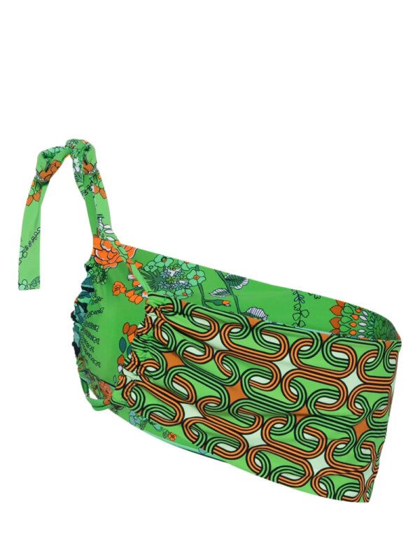 Camilla Cropped top met print - Groen