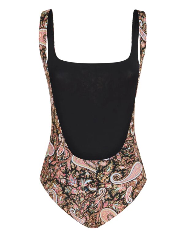 ETRO Badpak met paisley-print - Zwart