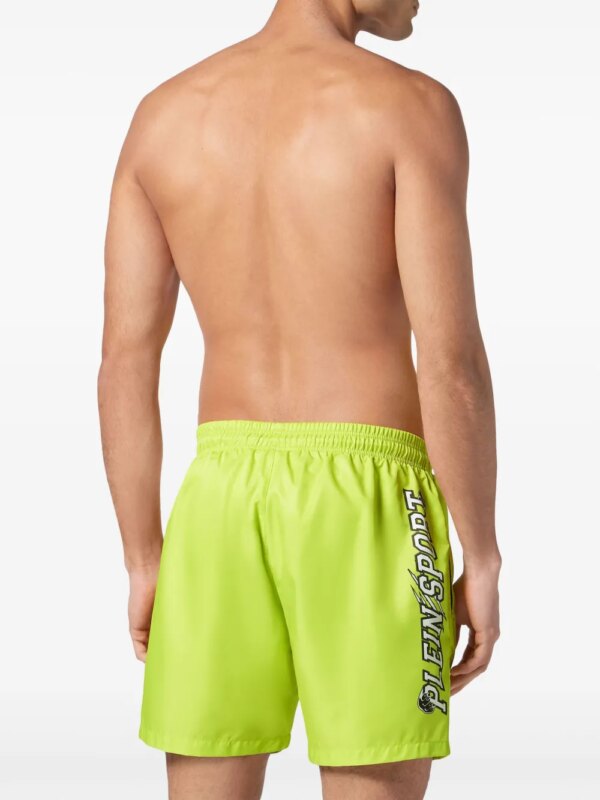 Plein Sport Zwembroek met logoprint - Groen