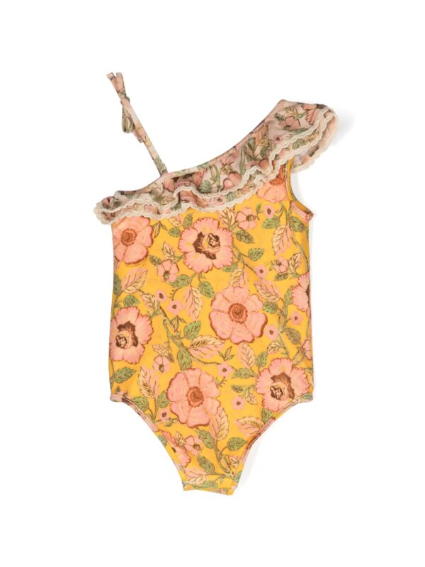 ZIMMERMANN Kids Badpak met bloemenprint - Oranje