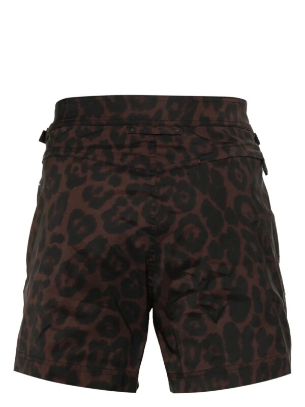 TOM FORD Zwembroek met luipaardprint - Bruin
