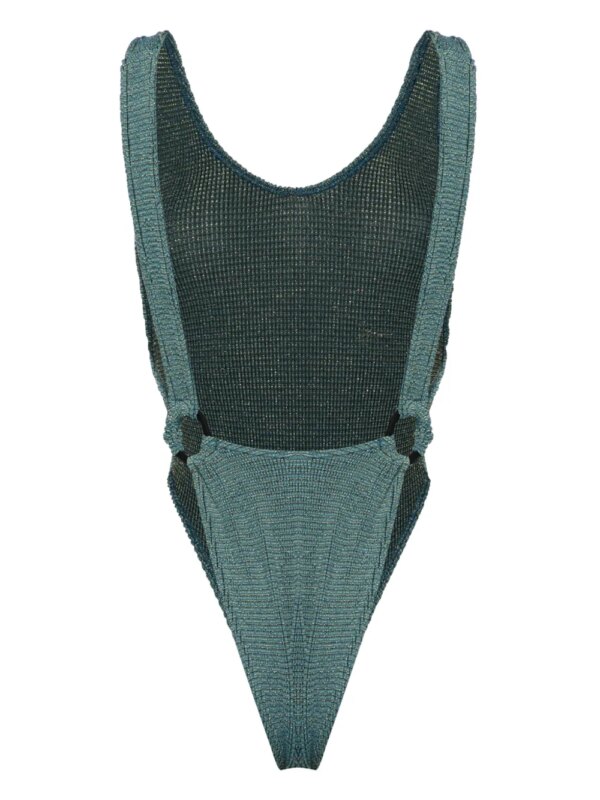 Bond-eye Badpak met ringdetail - Groen