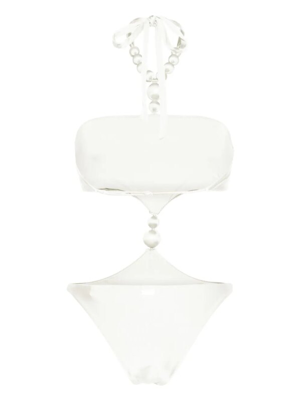 Cult Gaia Caitriona badpak met kralen - Wit