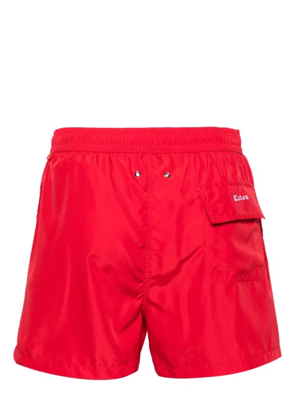 Kiton Zwembroek met trekkoordtaille - Rood