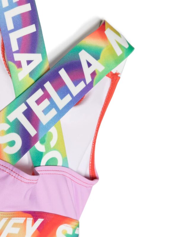 Stella McCartney Kids Ombré bikini met logoband - Oranje