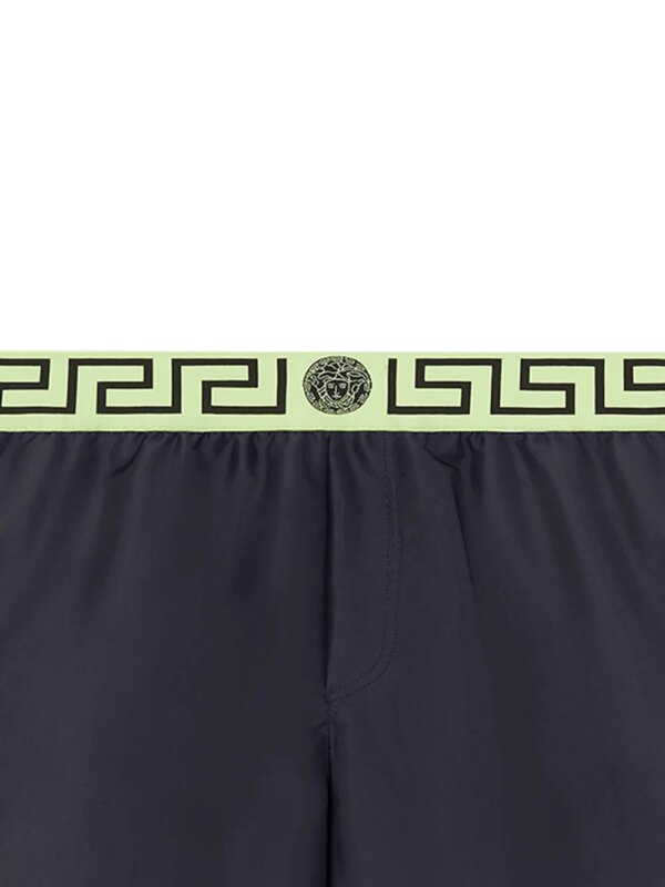Versace Zwembroek met Greca-jacquard - Zwart
