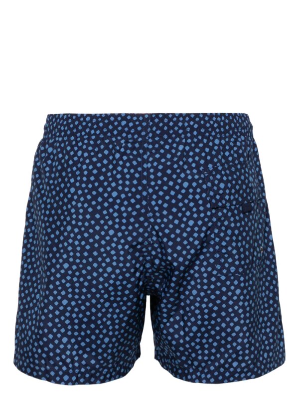 Canali Zwembroek met geometrische print - Blauw