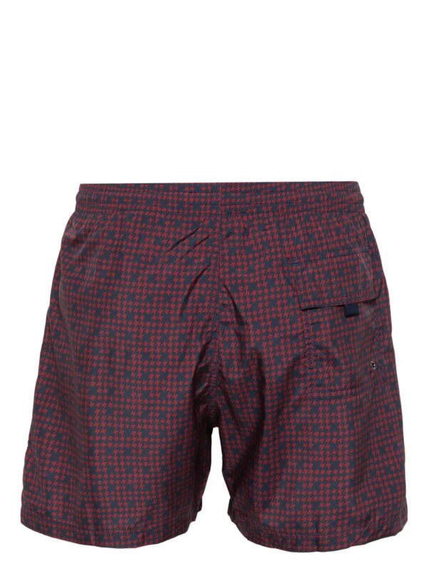 Canali Zwembroek met pied-de-poule-print - Blauw