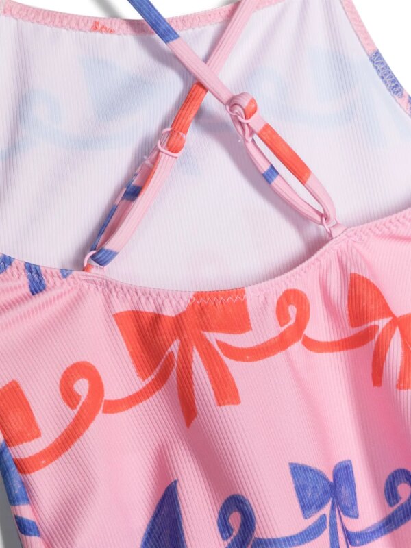 Bobo Choses Badpak met strikprint en vierkante hals - Roze