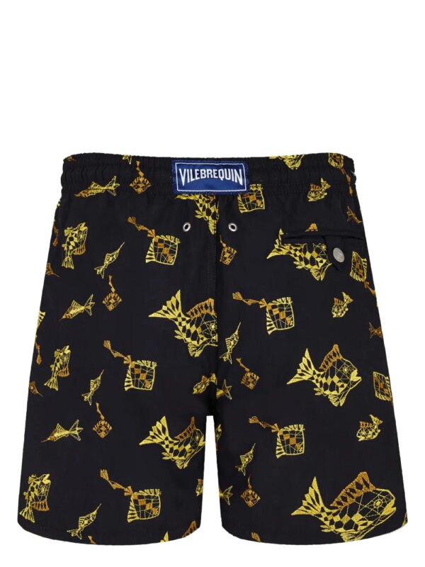 Vilebrequin Zwembroek met borduurwerk - Zwart