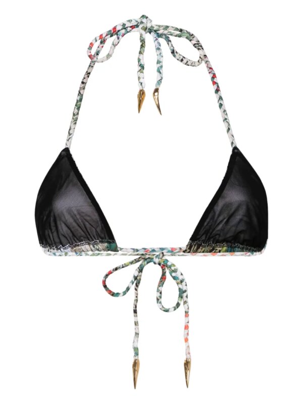 Roberto Cavalli Bikinitop met jungle print - Groen
