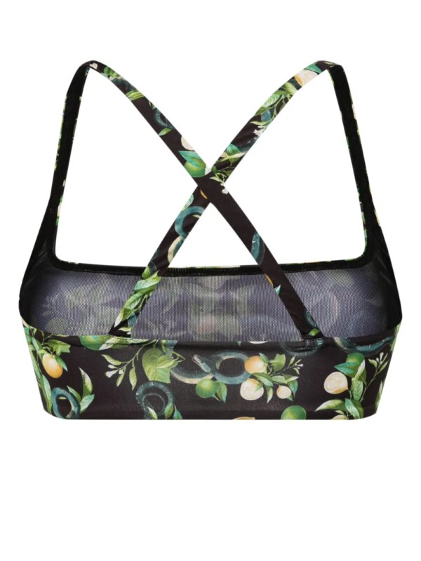 Roberto Cavalli Bikinitop met citroenprint - Zwart