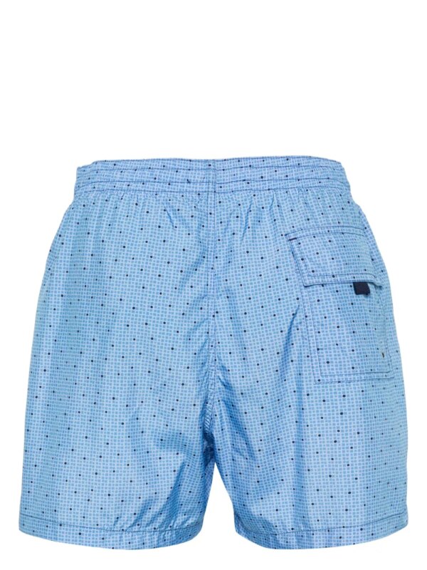 Canali Zwembroek met geometrische print - Blauw
