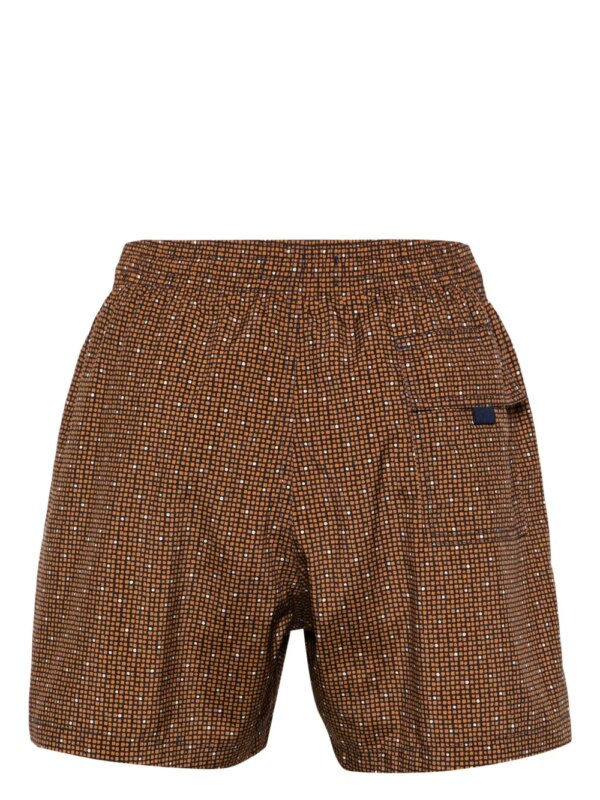 Canali Zwembroek met geometrische print - Bruin