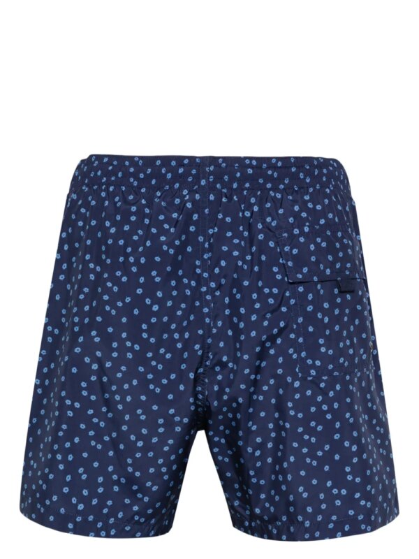 Canali Zwembroek met bloemenprint - Blauw