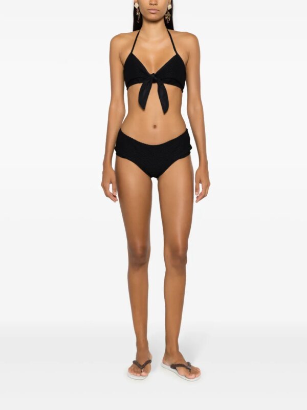 Amir Slama Bikini verfraaid met strik - Zwart