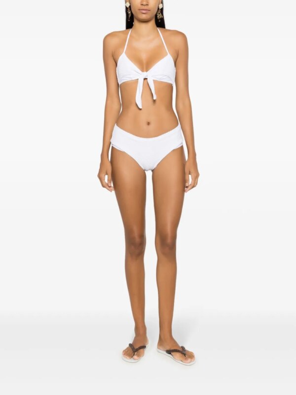 Amir Slama Bikini verfraaid met strik - Wit