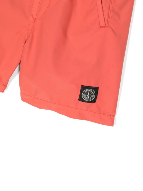 Stone Island Junior Zwembroek met print - Oranje