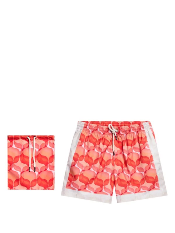 DRIES VAN NOTEN Zwembroek met geometrische print - Rood