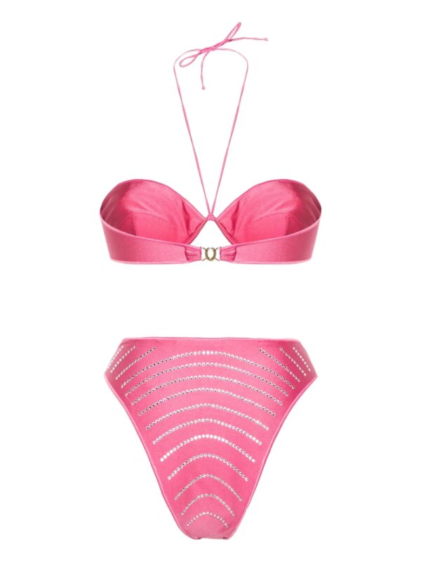 Oséree Balconette bikini verfraaid met kristallen - Roze