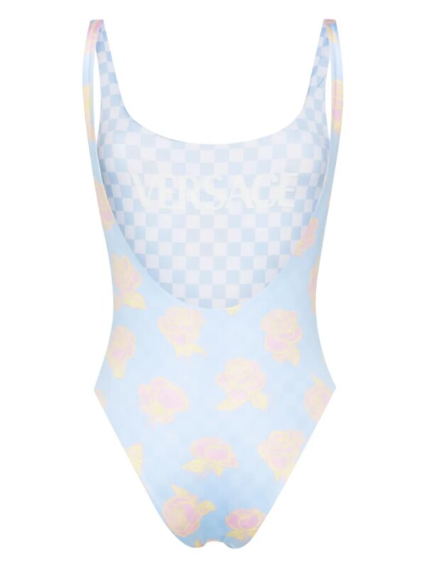 Versace Badpak met lage rug - Blauw