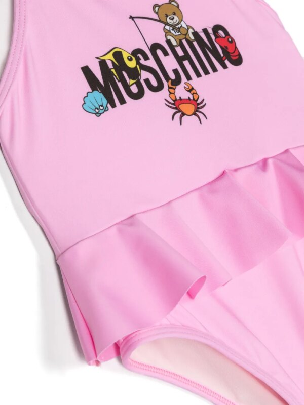 Moschino Kids Badpak met teddybeerprint - Roze
