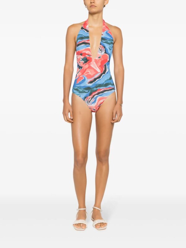 Clube Bossa Badpak met watervalhals - Blauw