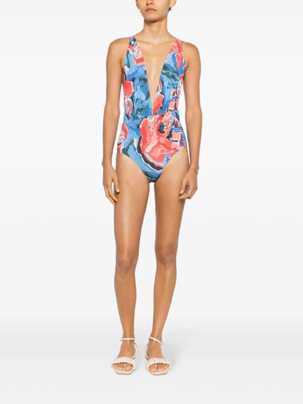 Clube Bossa Clavert badpak met watervalhals - Blauw