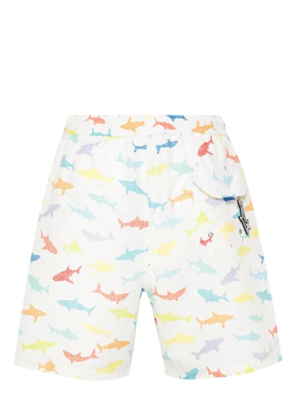 Paul & Shark Zwembroek met print - Wit