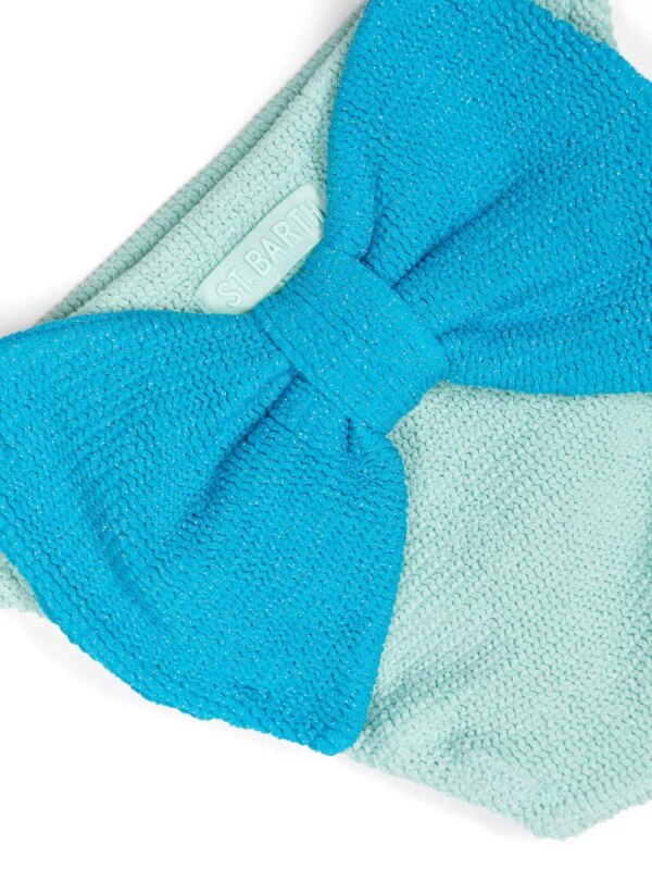 MC2 Saint Barth Kids Gekreukte bikinibroek - Groen