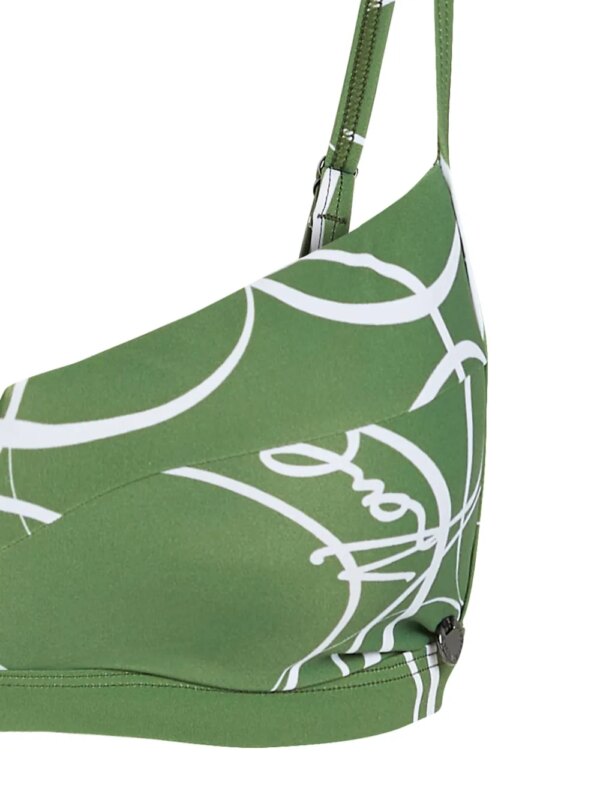 Karl Lagerfeld Bikinitop met print en baleinen - Groen