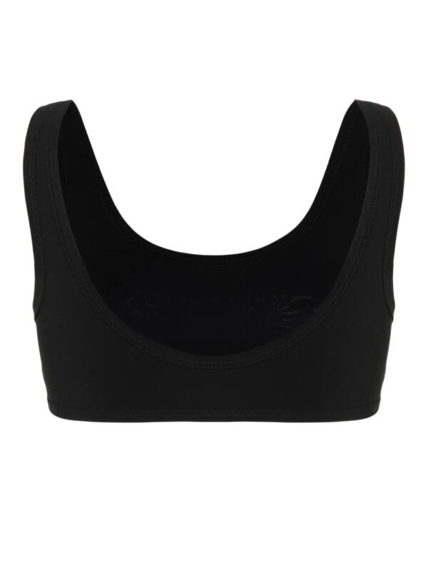 Jil Sander Bikinitop met logoprint - Zwart