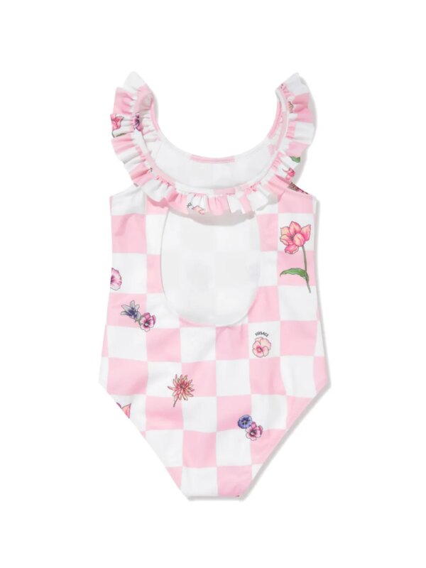 Versace Kids Geruit badpak - Roze