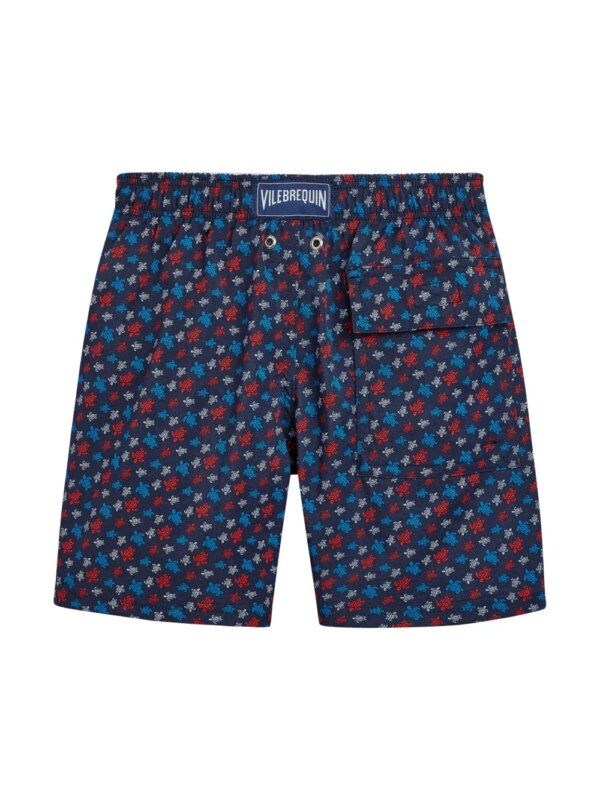 Vilebrequin Kids Zwembroek met schildpadprint en logo-applicatie - Blauw