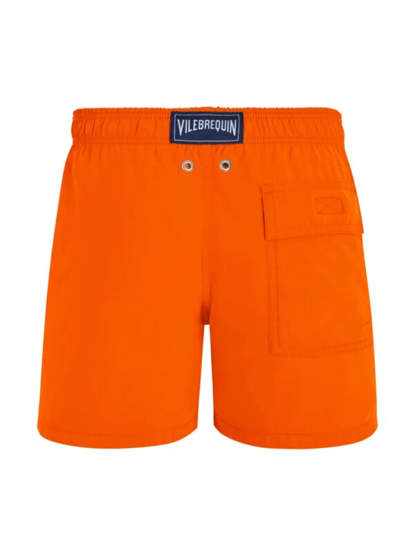 Vilebrequin Kids Zwembroek met geborduurd detail - Oranje