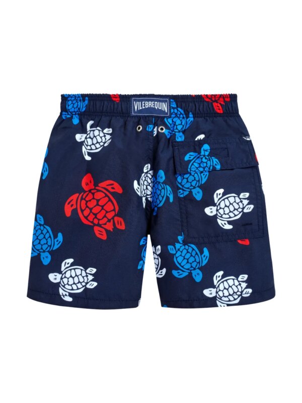 Vilebrequin Kids Zwembroek met schildpadprint en logo-applicatie - Blauw