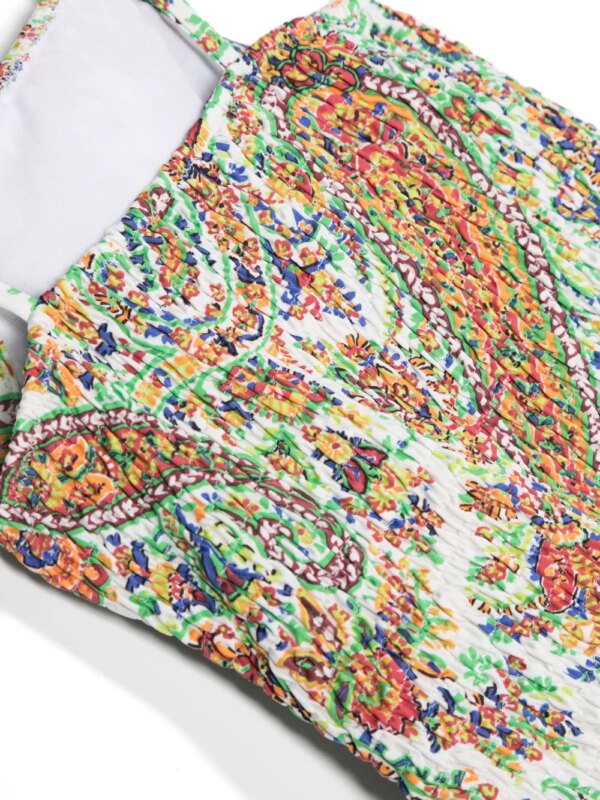 ETRO KIDS Gesmockt badpak met bloemenprint - Wit