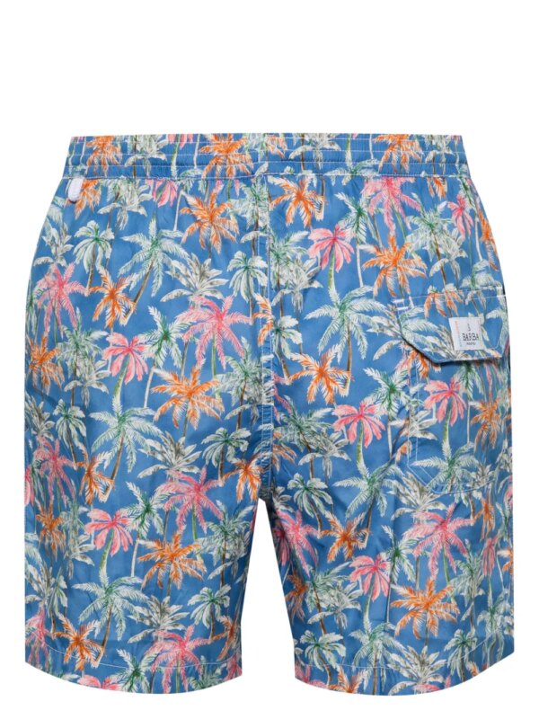 Barba Zwembroek met palmboomprint - Blauw