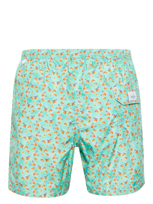 Barba Zwembroek met bloemenprint - Groen