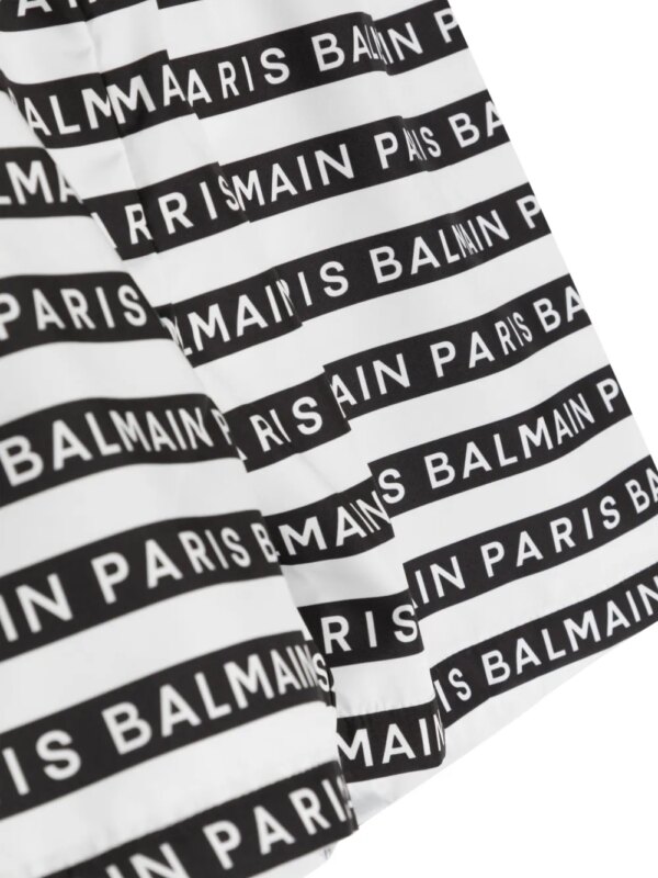 Balmain Kids Zwembroek met logoprint - Zwart
