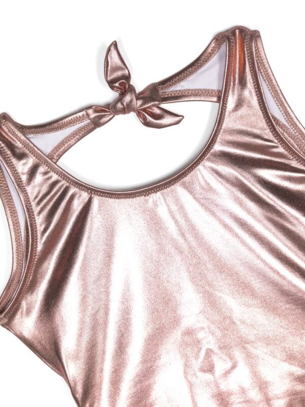 Andorine Metallic badpak met open rug - Roze